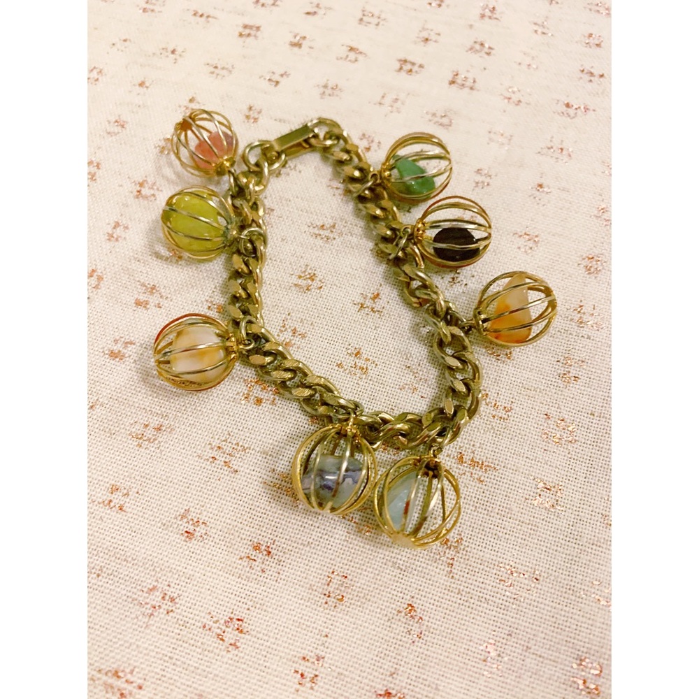 Multicolored beaded bracelet.